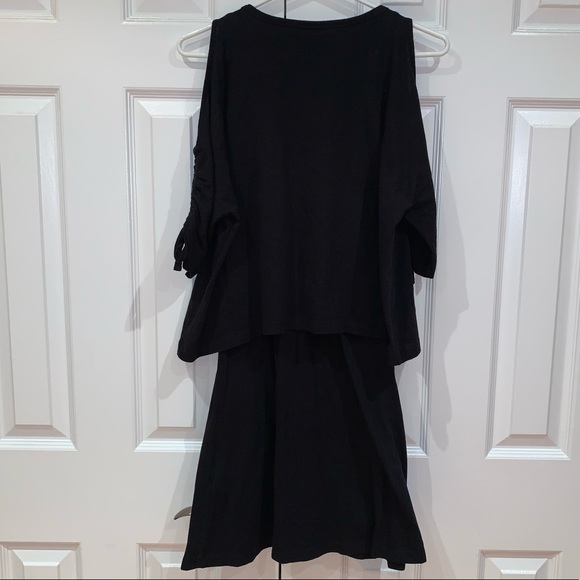 All Saints Harper Tee Dress Cold Shoulder Small - Picture 3 of 7